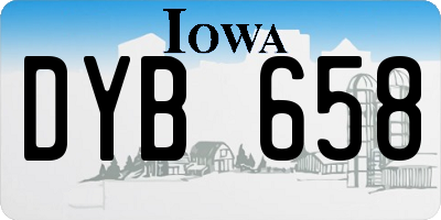 IA license plate DYB658