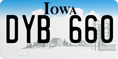 IA license plate DYB660