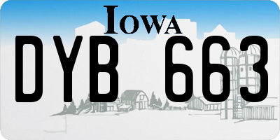 IA license plate DYB663