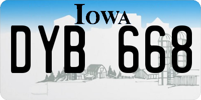 IA license plate DYB668