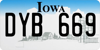 IA license plate DYB669