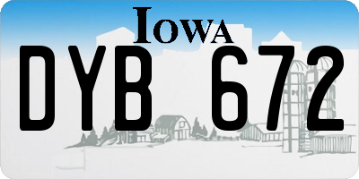 IA license plate DYB672