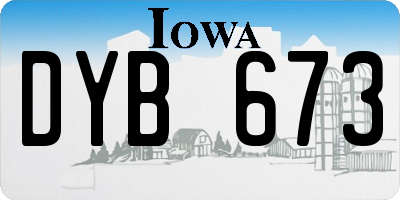 IA license plate DYB673