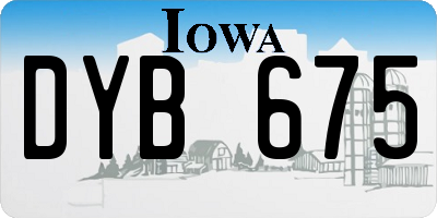 IA license plate DYB675