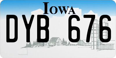 IA license plate DYB676