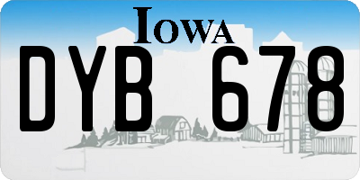 IA license plate DYB678