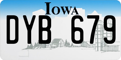 IA license plate DYB679