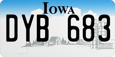 IA license plate DYB683