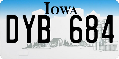 IA license plate DYB684