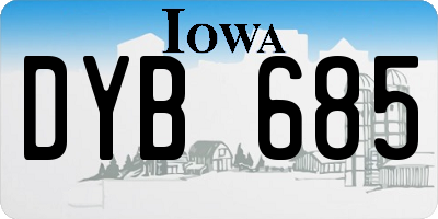 IA license plate DYB685