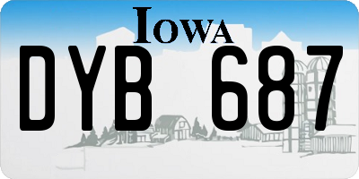 IA license plate DYB687