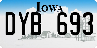 IA license plate DYB693