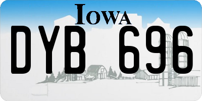 IA license plate DYB696