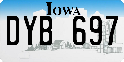 IA license plate DYB697