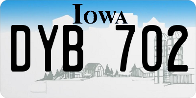 IA license plate DYB702
