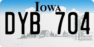 IA license plate DYB704