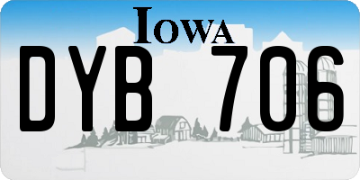 IA license plate DYB706