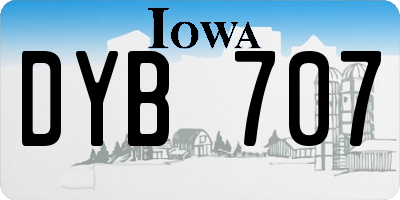 IA license plate DYB707