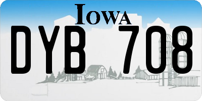 IA license plate DYB708