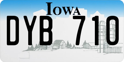 IA license plate DYB710