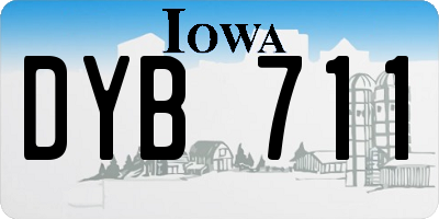 IA license plate DYB711