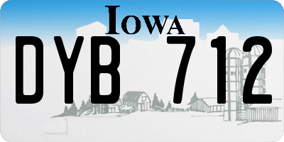 IA license plate DYB712