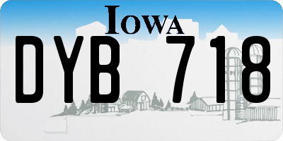 IA license plate DYB718
