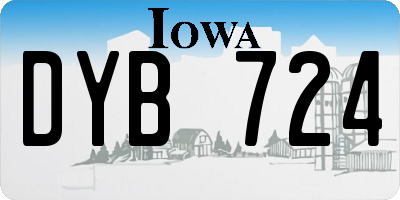 IA license plate DYB724