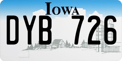 IA license plate DYB726