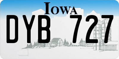 IA license plate DYB727