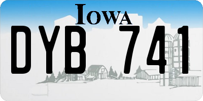 IA license plate DYB741