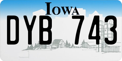 IA license plate DYB743