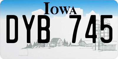 IA license plate DYB745