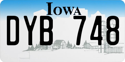 IA license plate DYB748