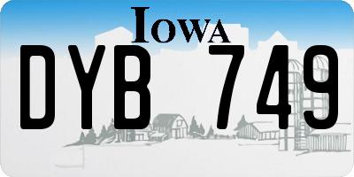 IA license plate DYB749