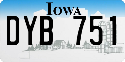 IA license plate DYB751