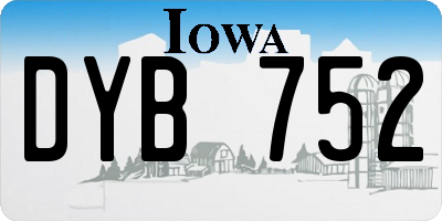 IA license plate DYB752