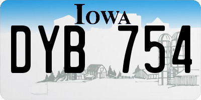 IA license plate DYB754