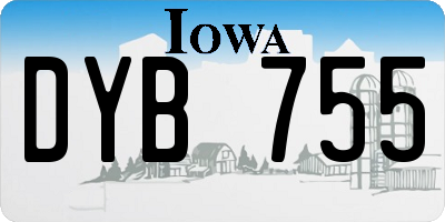 IA license plate DYB755