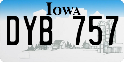 IA license plate DYB757
