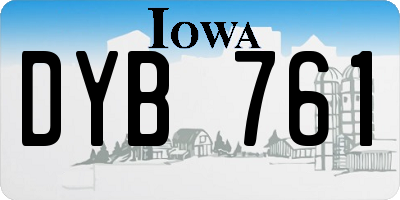 IA license plate DYB761