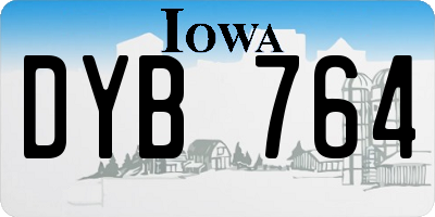 IA license plate DYB764