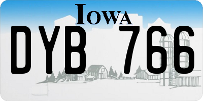 IA license plate DYB766