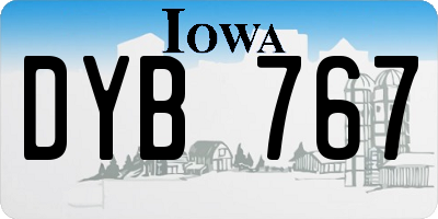 IA license plate DYB767