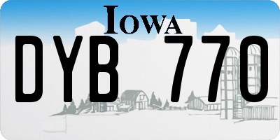 IA license plate DYB770