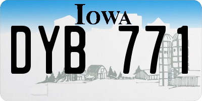 IA license plate DYB771