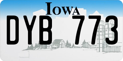 IA license plate DYB773