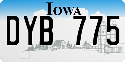 IA license plate DYB775