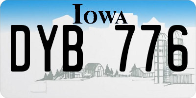 IA license plate DYB776