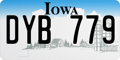 IA license plate DYB779